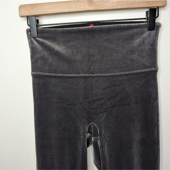Spanx Grey Velvet Leggings | Size M - Picture 4 of 7